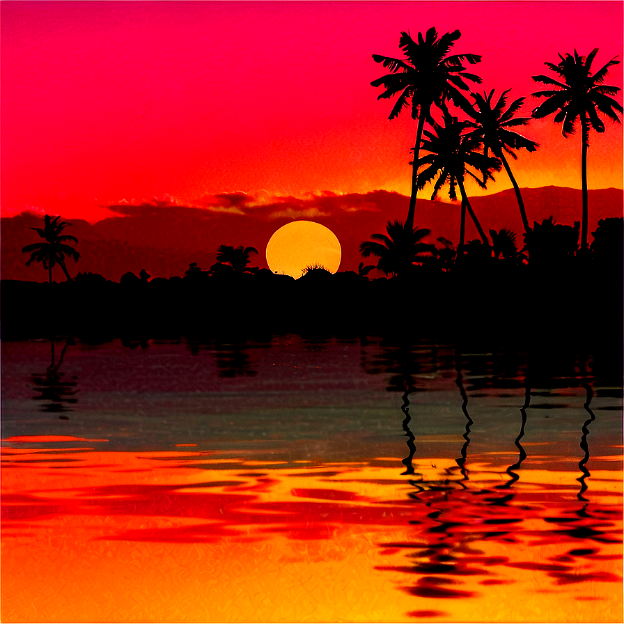 70s Inspired Sunset Pic Png Ssf PNG Image