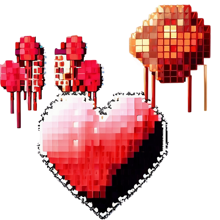 8-bit Pixel Heart Png 25 PNG Image