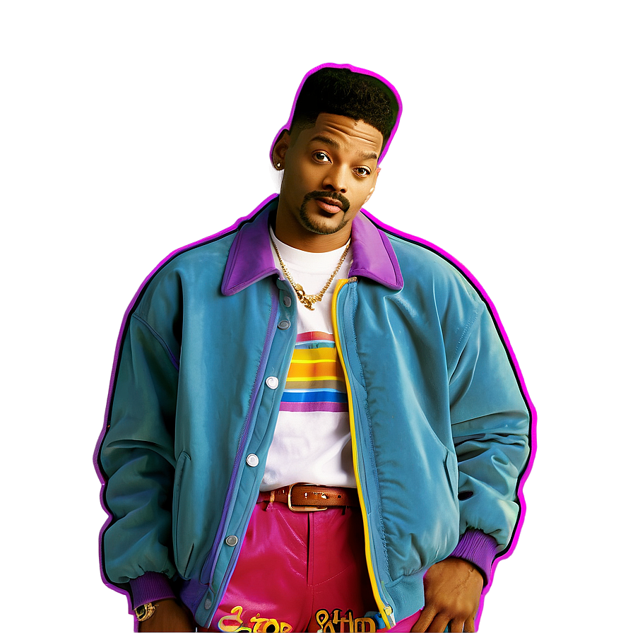 90s Fresh Prince Graphic Png Yqa PNG Image