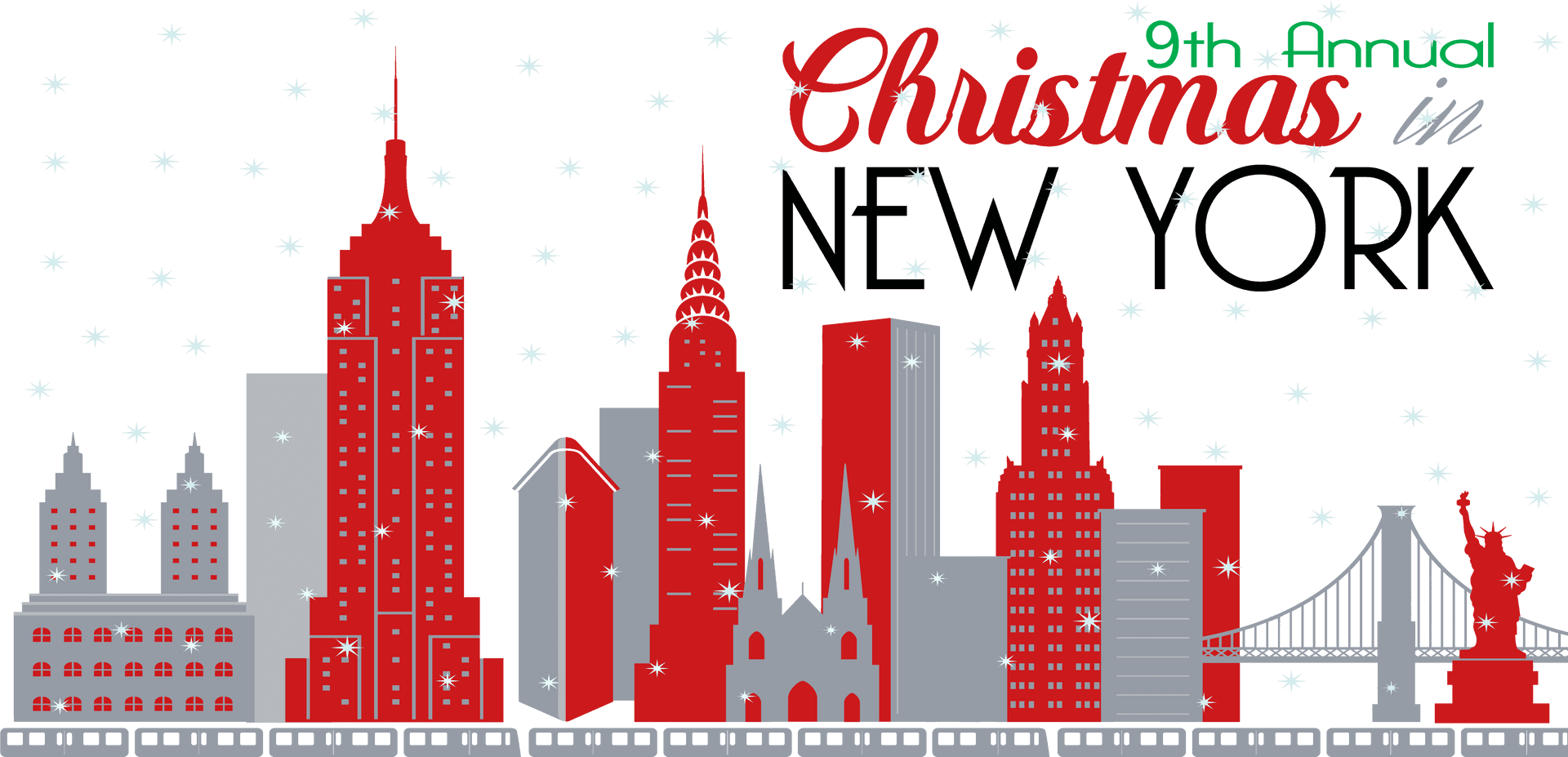 9th Annual Christmasin New York Cityscape PNG Image