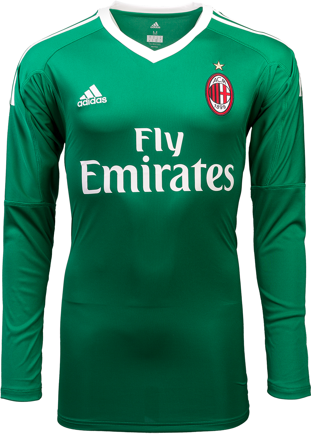 A C Milan Fly Emirates Green Jersey PNG Image