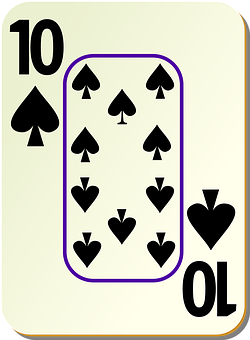 A Card With A Card Of Spades PNG Image