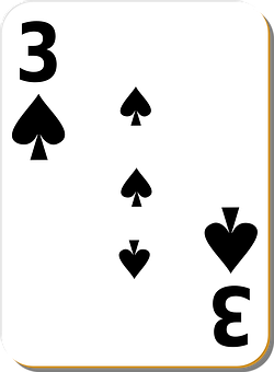 A Card With A Number Of Spades PNG Image