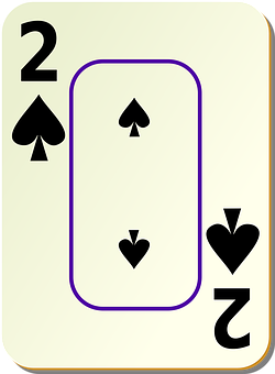 A Card With A Rectangle And Two Spades PNG Image