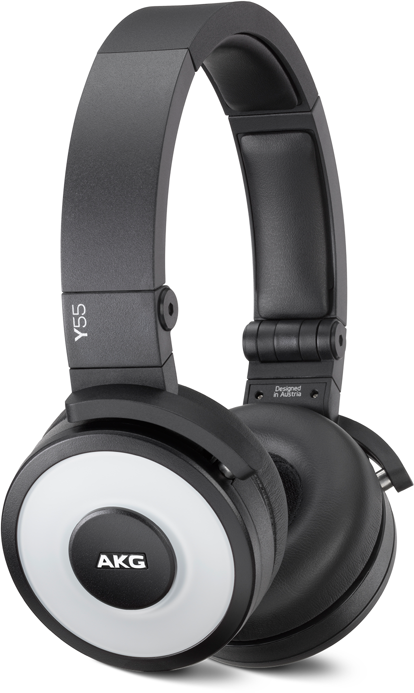 A K G Y55 Black Headphones PNG Image