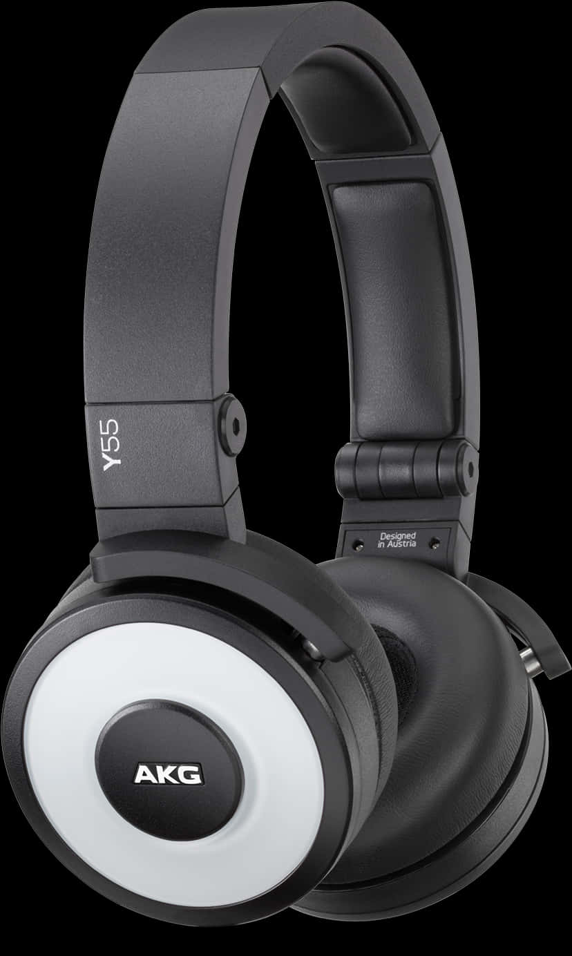 A K G Y55 Black Headphones PNG Image