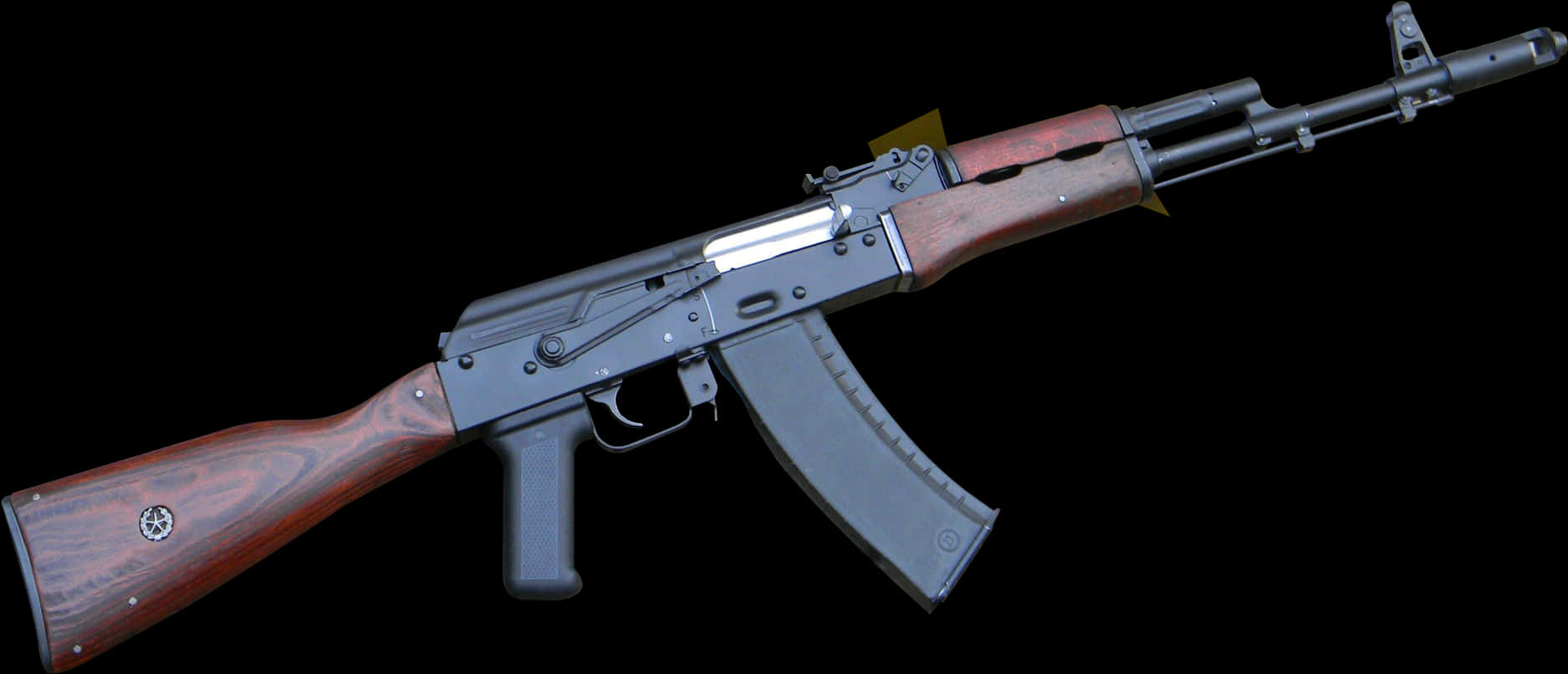 A K47 Assault Rifle Isolated PNG Image