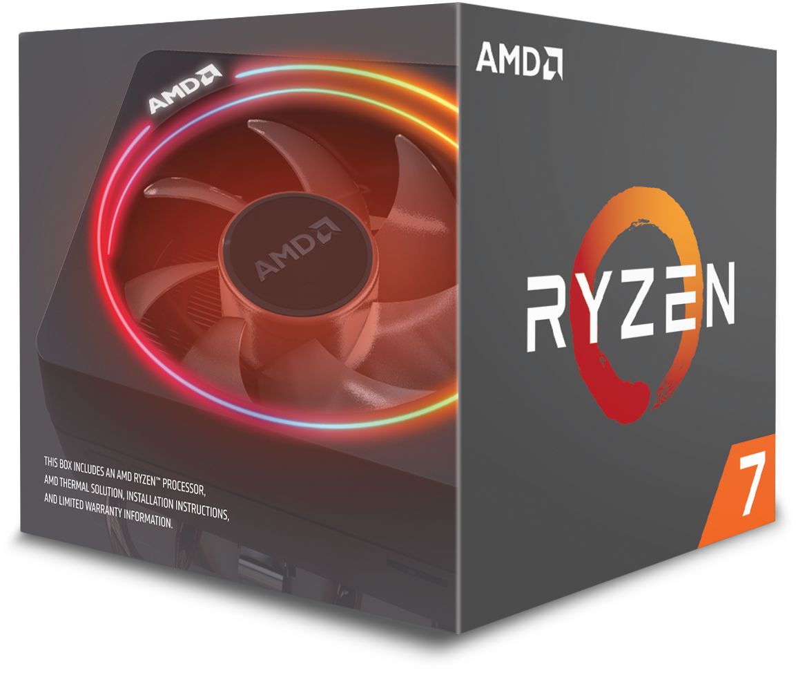 A M D Ryzen7 Processor Box PNG Image