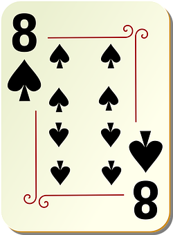 A Playing Card With A Number Of Spades PNG Image