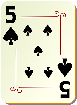 A Playing Card With A Number Of Spades PNG Image