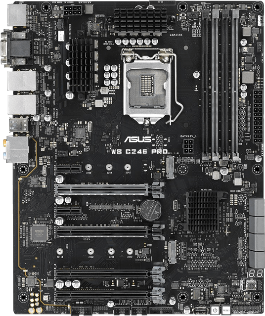 A S U S_ W S_ C246_ P R O_ Motherboard PNG Image