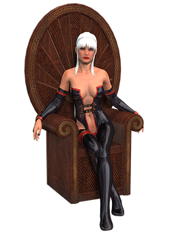 A Woman Sitting In A Chair PNG Image