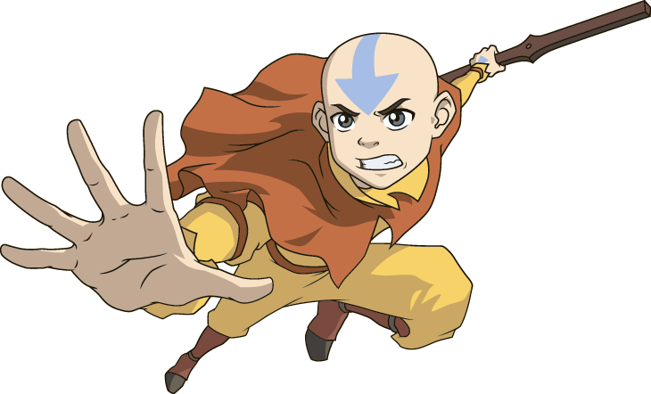 Aang_ Action_ Pose_ Avatar PNG Image