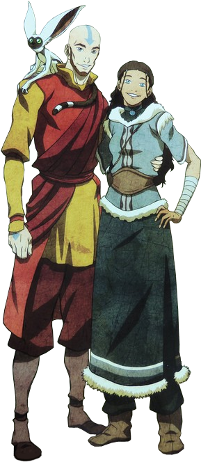 Aangand Katara Friendly Pose PNG Image