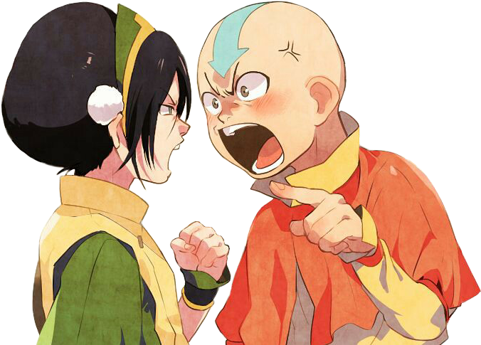 Aangand Toph Animated Argument PNG Image