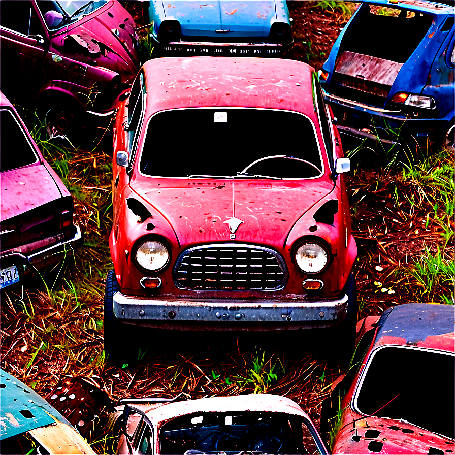 Abandoned Junkyard Cars Png Gfm PNG Image