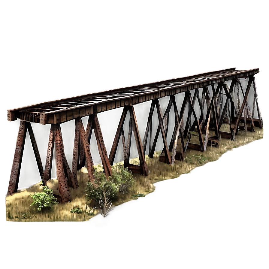 Abandoned Train Bridge Png 05242024 PNG Image