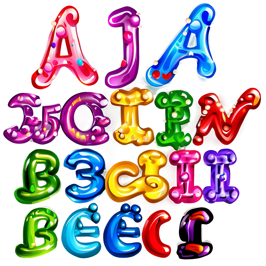 Abc Bubble Letters Png Rxx PNG Image