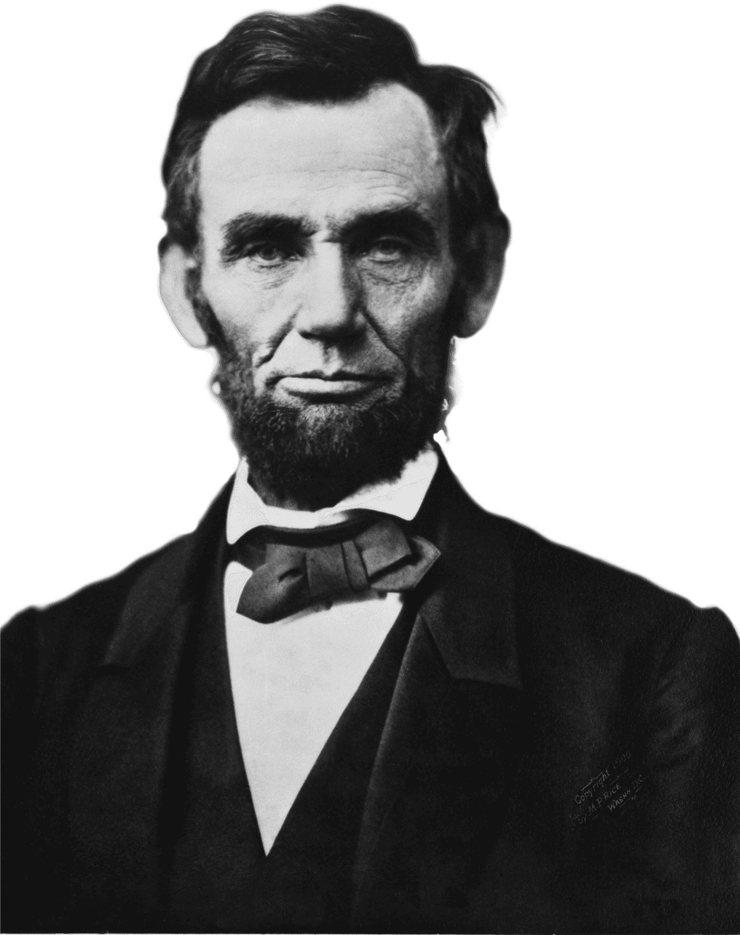 Abraham Lincoln Portrait Blackand White PNG Image