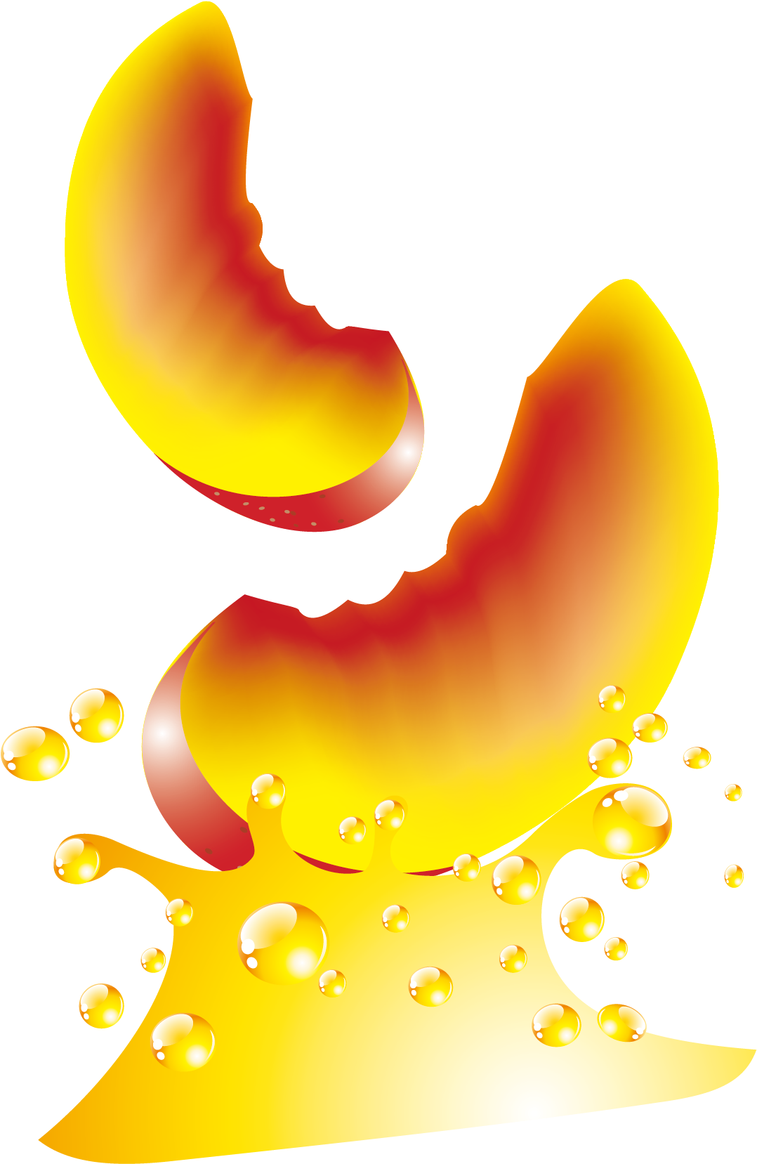 Abstract Apple Bite Bubbles PNG Image