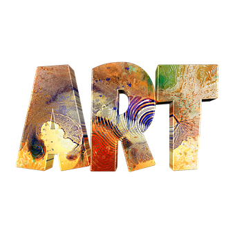 Abstract Art Word Design PNG Image