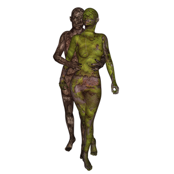 Abstract_ Artistic_ Figure_ Embrace PNG Image