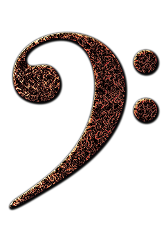 Abstract Bass Clef Art PNG Image