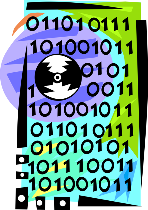 Abstract Binary Code Design PNG Image