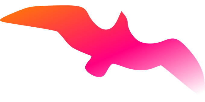 Abstract Bird Silhouette Gradient PNG Image