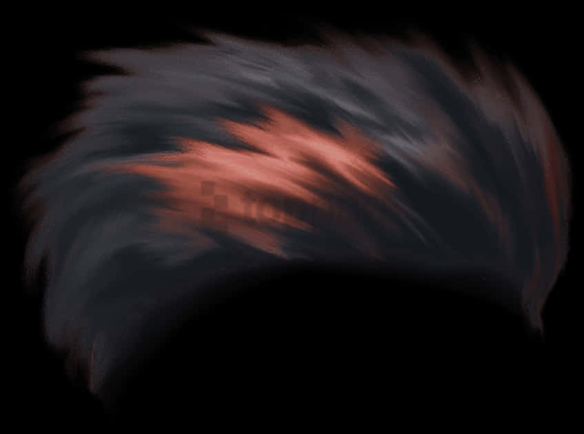 Abstract_ Black_and_ Orange_ Hair_ Motion PNG Image