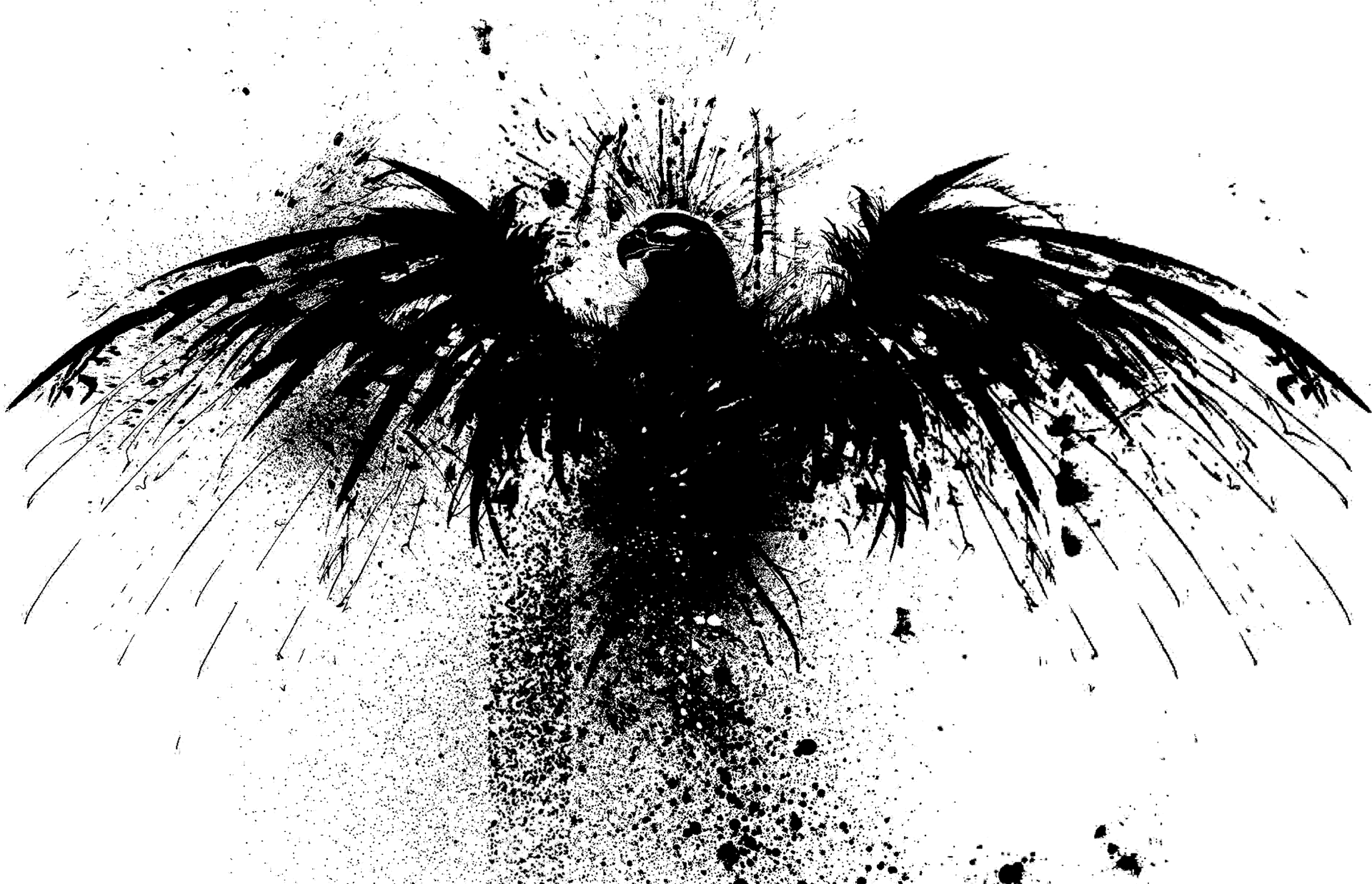 Abstract Black Bird Silhouette PNG Image