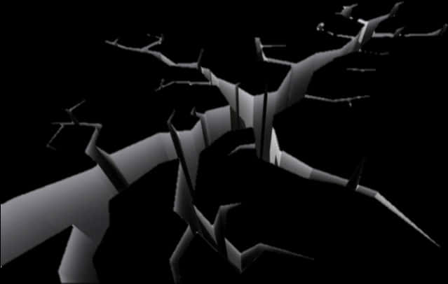 Abstract Black Cracks3 D Render PNG Image