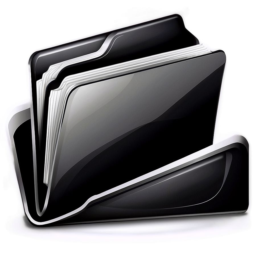 Abstract Black Folder Design Png Cqb PNG Image