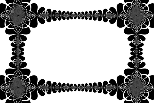 Abstract Black Framewith Lights PNG Image