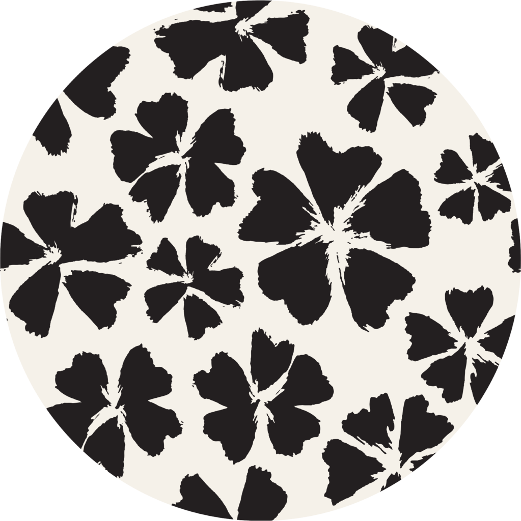 Abstract Black Orchid Pattern PNG Image