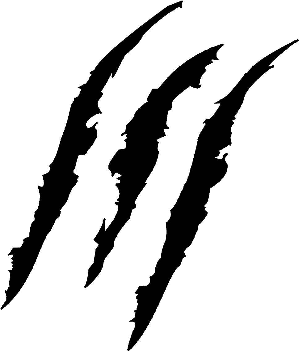 Abstract Black Scratch Marks Texture PNG Image