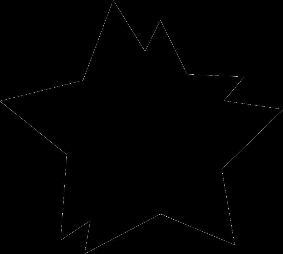 Abstract Black Star Shape PNG Image