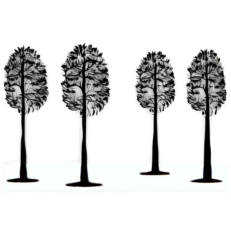 Abstract Black Trees Art Png Jvx97 PNG Image