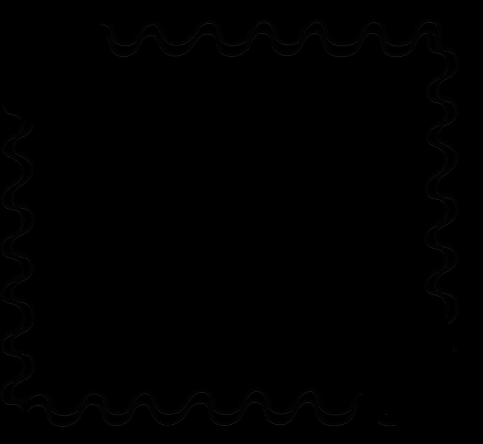 Abstract Black Wavy Design PNG Image