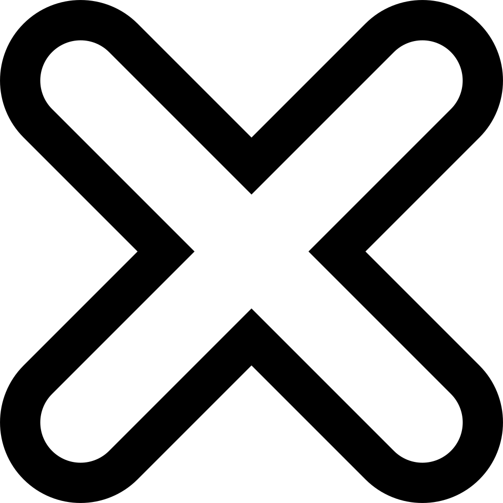 Abstract Black X Symbol PNG Image