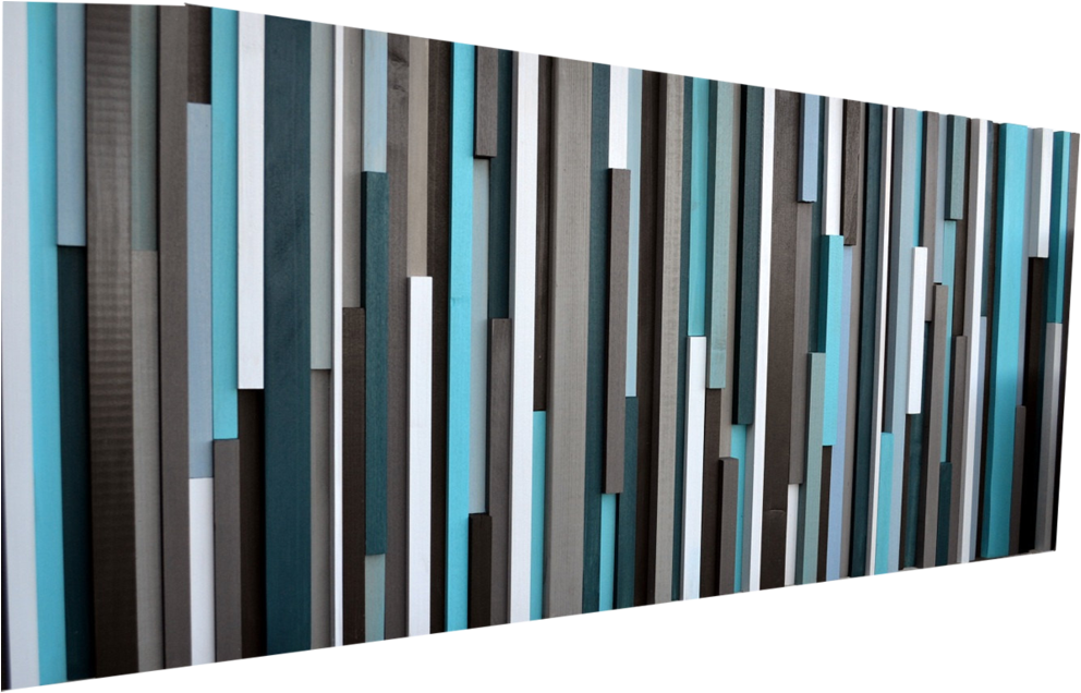 Abstract Blue Accent Wall Art PNG Image