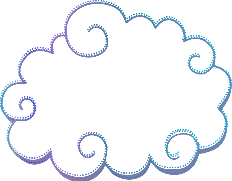 Abstract Blue Cloud Design PNG Image