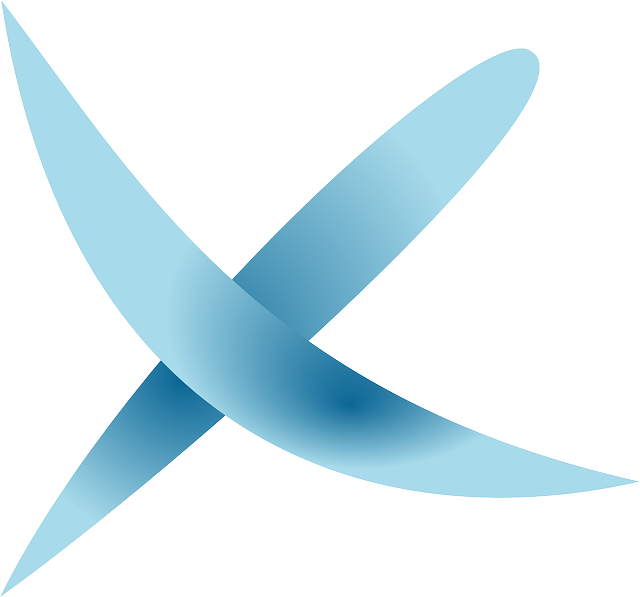 Abstract Blue Cross Design PNG Image