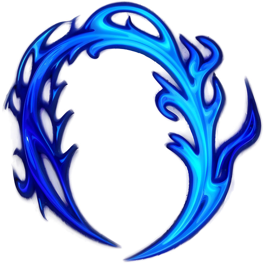 Abstract Blue Flames Png Lcu PNG Image