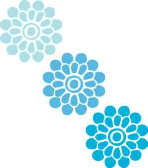 Abstract Blue Flower Illustrations PNG Image