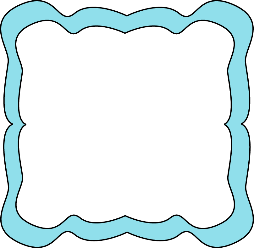 Abstract Blue Frame Design PNG Image