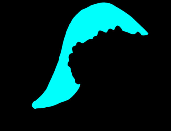 Abstract Blue Hat Silhouette PNG Image