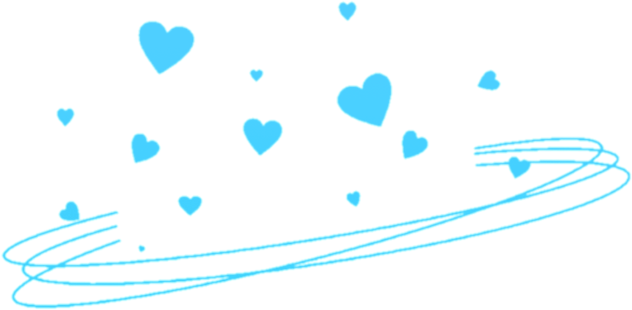 Abstract Blue Heart Swirls PNG Image