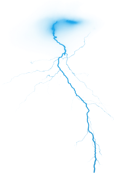 Abstract Blue Lightning Graphic PNG Image