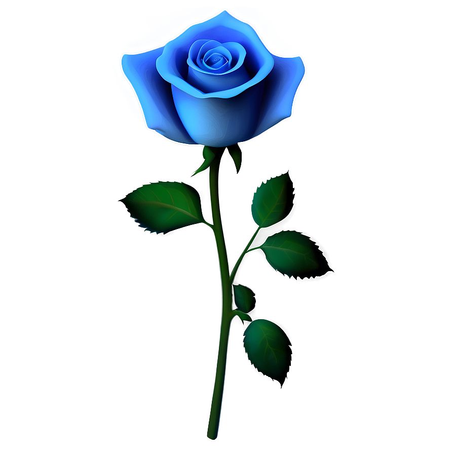 Abstract Blue Rose Png 80 PNG Image